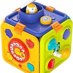 HomeEssentials Activity Cube 6 in 1 - Montessori Sound Toy for Kids, Motor Skills for Toddlers, Multifunctional Skill Development for 2-5 Years (Multicolor)-image-99