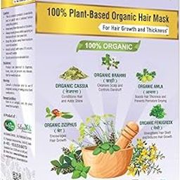 SatyaaVeda 100% Organic Hair Mask for Hair Strengthening Blended with Fenugreek (Methi), Ziziphus (Ber), Cassia (Tej Patta), Brahmi & Amla I Boosts Hair Thickness I For Women & Men.-image-99