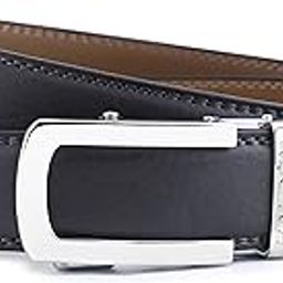 FALCON Grey Leather Belt For Men (Adjustable Fits Up to 44 Inch Waist) Ratchet Straps, Unique Magnetic Auto-lock Buckle Genuine Leather Belt For Men (Grey Belt, Silver Glossy Buckle)-image-58