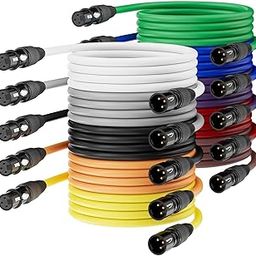 KEKROWN Premium XLR Microphone Cable – Silver-Plated 3-Pin Balanced Male to Female Audio Cable (Pack of 10, 3 ft)-image-59