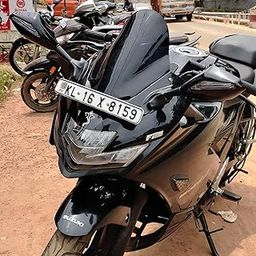 HARP MODZ® DB Visor Windshield Wind Deflector for Suzuki Gixxer SF 150 250 (Black)-1