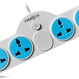 FRONTECH Power Connector | 4 Universal Sockets | 250V-10A | 1.5 Meter Cable| 1 Soft Touch Switch| LED Indicator - Equal Power Distribution, (3547- Multicolor)-picture-26