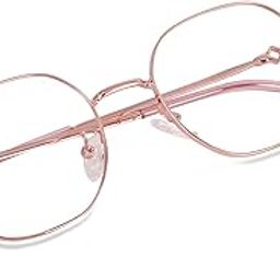 Peter Jones Rose Gold Hexagon Unisex Small/Medium Metal Blue Light Blocking Computer Glasses (35026RG)-picture-20