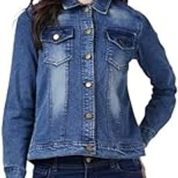 AG SWAD MASALA Women's Denim Hand Painted Long Sleeve Jacket (Blue, M)-PID61762-image-39