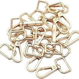 RED APPEL Metal Lobster Clamp/Clasp/Swivel/Dog Hook – Rectangular Style for Leather Craft, DIY, Purse & Bag Making – Golden Color – Fits 3/4" Belt – Pack of 10-image-3