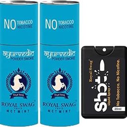 ROYAL SWAG Herbal Cigarettes 100% Tobacco & Nicotine Free Mint Flavoured King Size(10 Sticks) With 20 ML Shot Anti Addiction Mouth Spray | De-Addiction | Natural and Organic Herbs Made-image-62