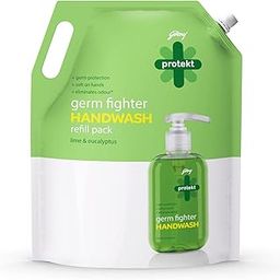 Godrej Protekt Germ Fighter Handwash Refill Pack | Lime & Eucalyptus | Germ Protection & Soft on Hands - 1500 ml-image-24