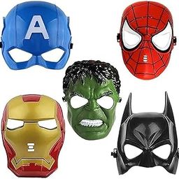 YUPPIN Superhero mask 5 set of superhero cartoon character mask birthday party return gift for kids party props-image-23
