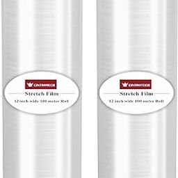 Biodegradable Wrapping Roll for Packing Material,12 Inch (300 mm), 100 Meter Length, Pack of 2, White-0