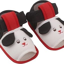 Baby Boys & Girls Kids New Born Infant Kids Sandals with Embroidered - Red & White, 3 Months to 12 Months-image-95