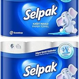 Selpak 3 Ply Kitchen Tissue Paper Roll - 6 Rolls (80 Pulls Per Roll), Pack of 2-image-11