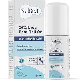Saliact 20% Urea Foot Roll On With Salicylic Acid, Lactic Acid, Olive Oil | Foot Cream Moisturizer for Dry Cracked Feet | Repair and Moisturise Cracked Heels | Hydrates & Nourish Foot Care for Softens Skin | For Women & Men | 50Ml-image-26