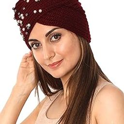 Acrylic Woolen Skull Stretch Headband/Cap/Hair Accessory/Ear Warmer for Women & Girls for Winters-image-84
