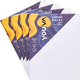Navneet Youva |Cotton White Blank Canvas Boards for Painting, Acrylic Paint, Oil Paint Dry & Wet Art Media |6" x 8" |Pack of 4 (23884)-image-29
