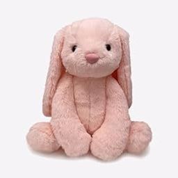 Toysis Plush Bunny Stuffed Animal, Pink, Soft Cuddly Rabbit Toy for Kids-image-37