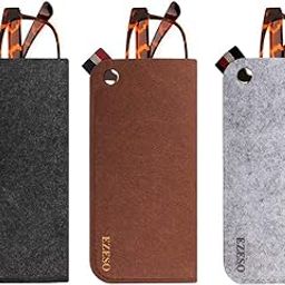 3 Pack Eyeglass Cases - Soft Felt Slip-in Pouch Case - Glasses Storage Case Makeup Pouch-image-20