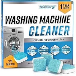 WONLY KART Washing Machine Cleaner Descaler 12 Pack - Deep Cleaning Tablets For HE Front Loader & Top Load Washer, Clean Inside Drum And Laundry Tub Seal (Washing Machine Cleaner Tablets - 12 Pack)-image-97