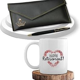 Retirement Gift Set for Women – Leather Clutch with Charm, Ceramic Coffee Mug with Quote & Engraved Slim Pen – Best Retirement Gifts for Female Coworker, Mom, Teacher, Boss-image-27