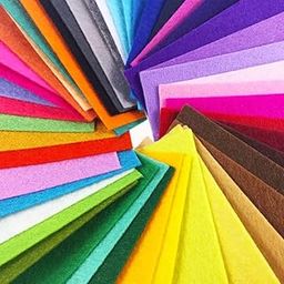 Snow Crafts A4 Assorted Color Felt Fabric Craft Sheets 2 mm Thick (20cm*30cm)… (A4-20 Sheets)-image-28