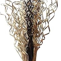 Bunch of Artificial Handmade Beautiful Decorate Dry White, Golden and Brown Spring Flowers Sticks, Without Pot, Dried Flower Sticks-image-55