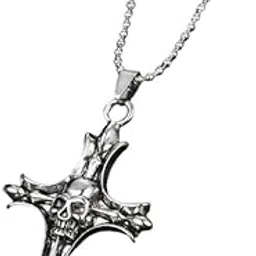 salty Alpha Cross Neck Chain for Men & Boys | Stainless Steel | Long Necklace | Pendant | Locket | Fancy & Stylish | Birthday Gift | Aesthetic Jewellery | Accessories for Everyday Wear-picture-18