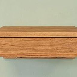 OGESTA Wooden Wall Mounted Bedside Table for Bedroom | Nightstand Lamp Holder with Shelf Storage for Home | Sheesham Wood, Honey Finish (Vintage)-image-88