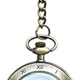 Mustache Pocket Watch(Working) Metallic Keychain with Box-image-88