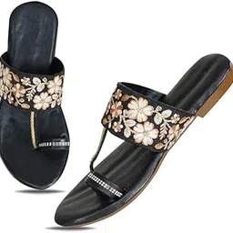 dfr Flip Flops for Women Daily Use Comfortable Ethnic Embroidered Girls Slippers flipflops chappals-picture-37