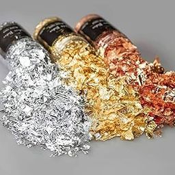 Gold Flakes| Gold Flakes Silver Flakes and Rose Gold Flakes 3 Pieces, for Decoration,Party Celebrations,Crafts,Nails Arts,Resin,Mould diys etc-picture-19