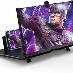 12" Screen Magnifier for Cell Phone -3D HD Magnifying Projector Screen Enlarger for Movies, Videos and Gaming – Foldable Phone Stand Holder with Screen Amplifier–Compatible with All Smartphones-30