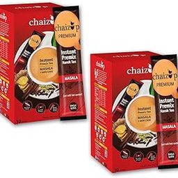 Chaizup Premium 1 Min Instant Masala Tea Premix - 20 Sachets | Masala Flavours | 20 Servings | 280g (Pack of 2)-image-48