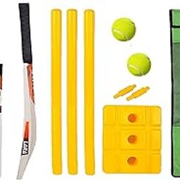 Lara Wooden Bat with Plastic Stump Set Cricket Kit Set Bat for Kids and Youth Playing Set All Age Group of Kids (1 Bat, 1 Stump Set, 2 Ball with Cover) (Size 6 for Age Group 11-13 Years)-7