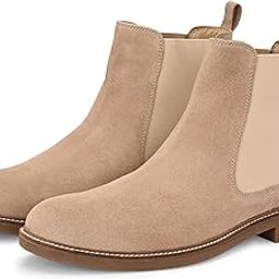 Daniele – Beige Suede Chelsea Boots for Men | Handmade Casual Ankle Boots | TPR Welted Sole | Soft Neutral Suede Leather | Slip‑On Daily Wear Shoes-image-74