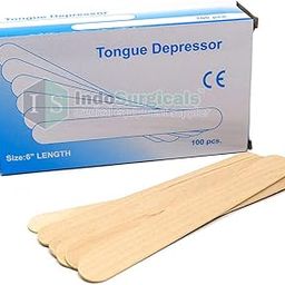 IS IndoSurgicals Non-Sterile Standard Wooden Tongue Depressor (100 Piece)-16