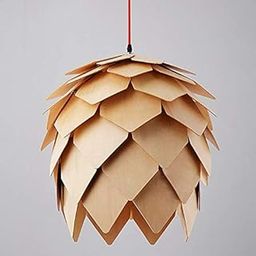 24Inch Modern Art Oak Wooden Pinecone Pendant Lights Hanging Wood Modern Lamps Dinning Room Restaurant Retro Fixtures Luminaire Dia 60cm-image-53