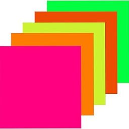 Lakeer Origami Paper 15 cm X 15 cm Pack of 200 Sheets Fluorescent Color Single Side Coloured For Origami, Scrapbooking, Hobby Crafts, Project Work, etc-picture-11