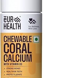 eUR Health Coral Calcium Chewable Tablets - Mint Flavor - Supports Bone, Joint, Teeth & Muscle Health - 60 Tablets-22