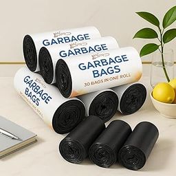 Unilord Garbage Bags for Dustbin 19x21 Inch Medium Size | 180 Pieces (30 x 6 Rolls) | Black Trash Bags Roll | Extra Strong, Leak-Proof, Disposable Dustbin Covers for Kitchen, Home, Office Use-picture-14