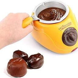VEDHAK Chocolate Fountain Fondue Melt Pot, Household DIY Dessert Machine Electric Household | Oven Melting Pot | with Chocolate Making Kit for Kitchen 220V 25W,Oven Melting Pot 0.25 L.-4