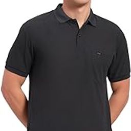 Mens Plain Polo Neck Casual and Formal wear Flexible and Breathable Fabric Poly Cotton Tshirt with Front Pocket-image-23