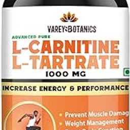 Varey Botanics L-Carnitine L-Tartrate 1000mg Capsules Supplement, 60 Veg Capsules Support Muscle Tissue Repair, Improve Physical Performance, Delay Fatigue During Physical Activity, Weight Management-19