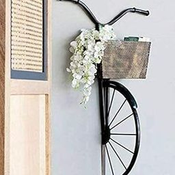 HANDICRAFT STUDIO TREND & QUALITY Wrought Iron Cycle Wall Hanging For Books, Decorative Floral - (Black, Medium) 76.2L x 53.3W Centimeters ,Metal-image-47