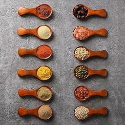 Small Wooden Salt Spoon - 12 Pack Mini Wood Spoon with Short Handle, Perfect for Small Jars of Jam, Spices, Condiments, Seasoning, Sugar, Honey, Coffee, Tea, Mustard, Ice Cream, Milk Powder-1