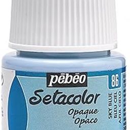 Pebeo Setacolor Opaque Fabric Paint, 45ml, Sky Blue-picture-14