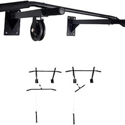 KS Creations Home Gym Pull Up & chin up Bar with Pulley system -black color-19