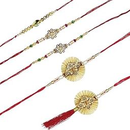 Combo of 5 Rakhi For Brother, Bhaiya, kids with Beautiful Rakshabandhan Greetings Card-image-22