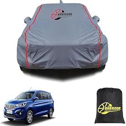 GARREGE Waterproof Car Body Cover Compatible with Maruti Suzuki Ertiga VXI (O) Mirror and Antenna Pocket, Triple Stitched (Heat Resistant US Grey with Red Piping)-image-4