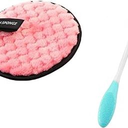Richi The Home Decor Reusable Multi-functional Makeup Removal Cleansing Pads Facial Remover, Foundation Remover | Safe for Dry & Sensitive Skin | (1 Brush + 1 Pad)-9