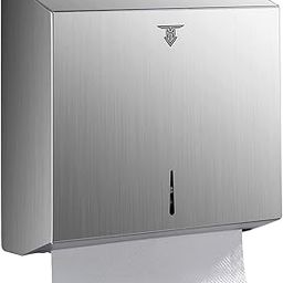 TARGET HYGIENE M Fold Tissue Paper Towel Dispenser, Multifold/Trifold/c Fold | Wall-Mounted Comercial Paper Towel Dispenser, Brushed Stainless Steel Bathroom Hand Towel Dispenser with Lock Design - 2 Multi Fold Tissue Refill Packet Free (Medium)-10