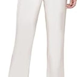 Women's Fancy Solid Color Straight Fit High Waisted Pants with Bow Belt- (Cream White, Waist_28)-image-110